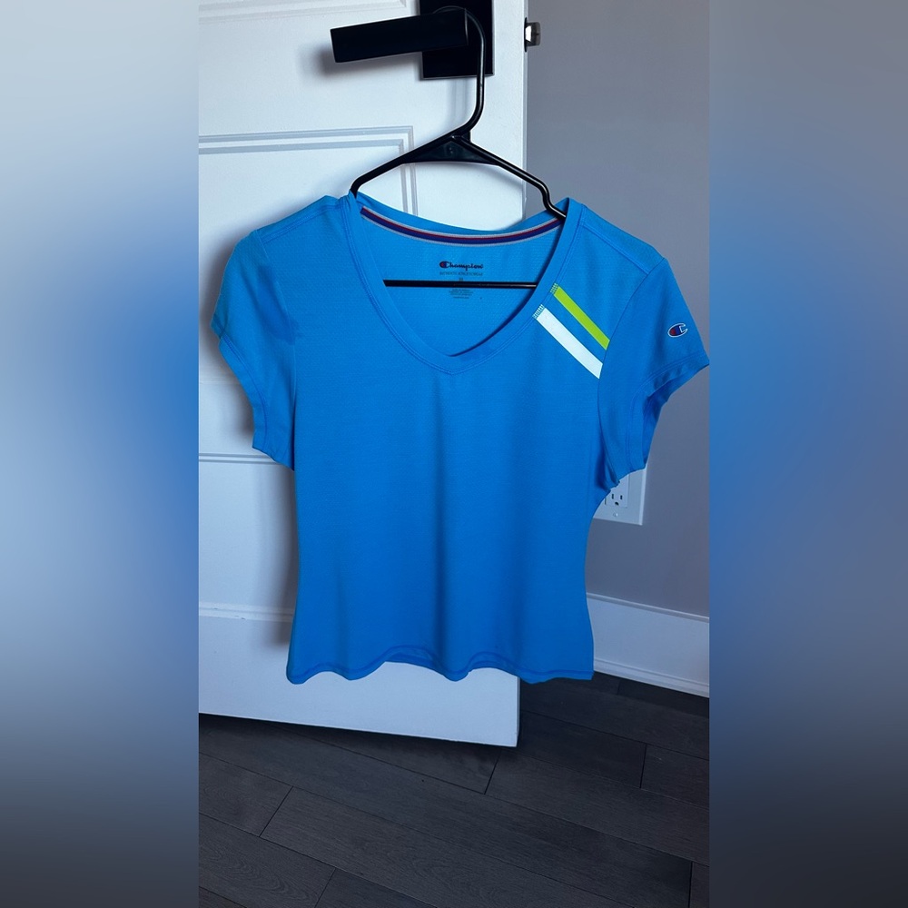 Champion Women's Short Sleeve Blue Tee